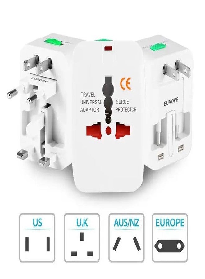 Nirency محول سفر عالمي من نيرنسي، محول سفر دولي متكامل مزود بمنافذ USB، محول عالمي - Image 5